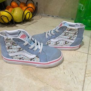 Toddler unicorn high top vans